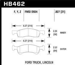 Hawk Performance - LTS Disc Brake Pad - Hawk Performance HB462Y.827 - Image 1