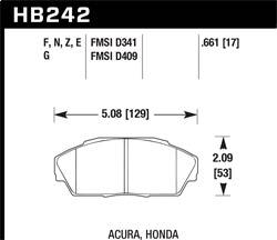 Hawk Performance - DTC-60 Disc Brake Pad - Hawk Performance HB242G.661 - Image 1