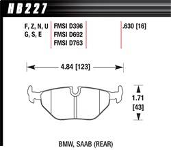 Hawk Performance - HPS Disc Brake Pad - Hawk Performance HB227F.630 - Image 1