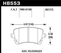 Hawk Performance - HP Plus Disc Brake Pad - Hawk Performance HB553N.652 - Image 1