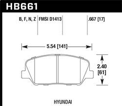 Hawk Performance - HP Plus Disc Brake Pad - Hawk Performance HB661N.667 - Image 1