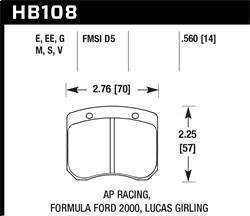 Hawk Performance - Black Disc Brake Pad - Hawk Performance HB108M.560 - Image 1