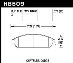 Hawk Performance - HP Plus Disc Brake Pad - Hawk Performance HB509N.678 - Image 1