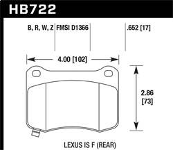 Hawk Performance - Street Race Disc Brake Pad - Hawk Performance HB722R.652 - Image 1