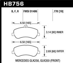 Hawk Performance - Street Race Disc Brake Pad - Hawk Performance HB756R.770 - Image 1