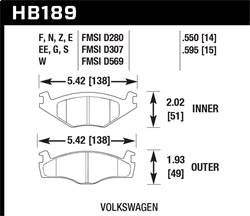 Hawk Performance - Blue 42 Disc Brake Pad - Hawk Performance HB189EE.595 - Image 1