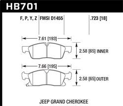 Hawk Performance - SuperDuty Disc Brake Pad - Hawk Performance HB701P.723 - Image 1