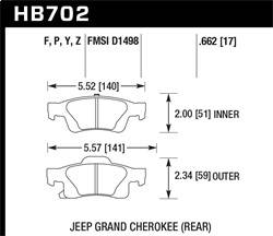 Hawk Performance - SuperDuty Disc Brake Pad - Hawk Performance HB702P.662 - Image 1