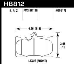 Hawk Performance - Street Race Disc Brake Pad - Hawk Performance HB812R.680 - Image 1