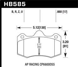 Hawk Performance - HP Plus Disc Brake Pad - Hawk Performance HB585N.660 - Image 1
