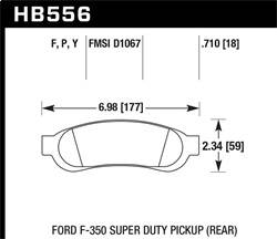 Hawk Performance - SuperDuty Disc Brake Pad - Hawk Performance HB556P.710 - Image 1