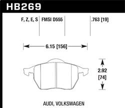 Hawk Performance - Blue 9012 Disc Brake Pad - Hawk Performance HB269E.763 - Image 1
