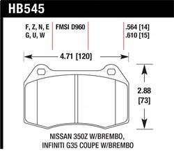 Hawk Performance - DTC-30 Disc Brake Pad - Hawk Performance HB545W.564 - Image 1