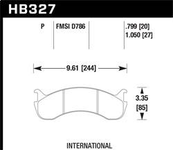 Hawk Performance - SuperDuty Disc Brake Pad - Hawk Performance HB327P1.05 - Image 1