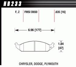 Hawk Performance - Disc Brake Pad - Hawk Performance HB233Z.635 - Image 1