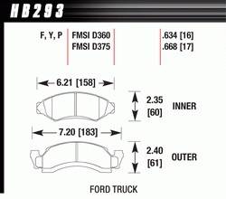 Hawk Performance - Disc Brake Pad - Hawk Performance HB293Y.634 - Image 1