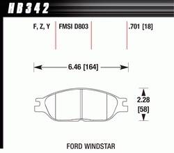 Hawk Performance - Disc Brake Pad - Hawk Performance HB342Z.701 - Image 1