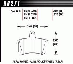 Hawk Performance - Disc Brake Pad - Hawk Performance HB271N.605 - Image 1