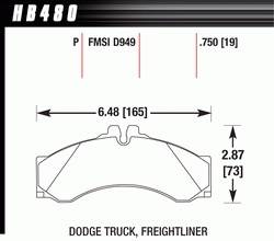 Hawk Performance - Disc Brake Pad - Hawk Performance HB480P.750 - Image 1