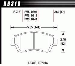 Hawk Performance - Disc Brake Pad - Hawk Performance HB318Y.669 - Image 1