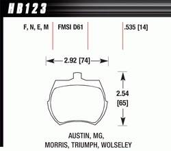 Hawk Performance - Disc Brake Pad - Hawk Performance HB123F.535 - Image 1