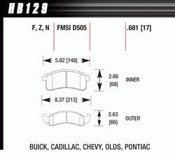 Hawk Performance - Disc Brake Pad - Hawk Performance HB129Z.681 - Image 1