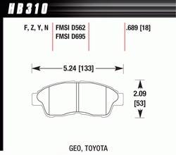 Hawk Performance - Disc Brake Pad - Hawk Performance HB310N.689 - Image 1