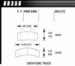 Hawk Performance - Disc Brake Pad - Hawk Performance HB356Y.654 - Image 1