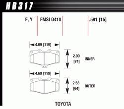 Hawk Performance - Disc Brake Pad - Hawk Performance HB317F.591 - Image 1