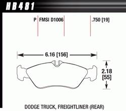 Hawk Performance - Disc Brake Pad - Hawk Performance HB481P.750 - Image 1