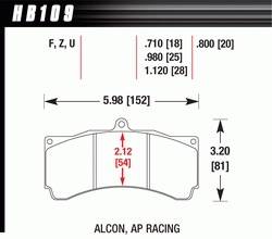 Hawk Performance - Disc Brake Pad - Hawk Performance HB109U1.120 - Image 1