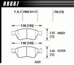 Hawk Performance - Disc Brake Pad - Hawk Performance HB687Z.650 - Image 1