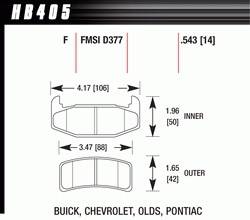 Hawk Performance - Disc Brake Pad - Hawk Performance HB405F.543 - Image 1