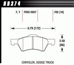 Hawk Performance - Disc Brake Pad - Hawk Performance HB374Y.700 - Image 1