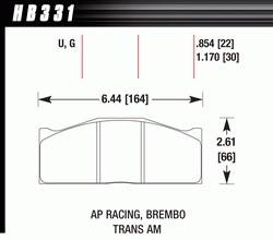 Hawk Performance - Disc Brake Pad - Hawk Performance HB331U1.170 - Image 1