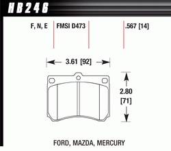 Hawk Performance - Disc Brake Pad - Hawk Performance HB246N.567 - Image 1