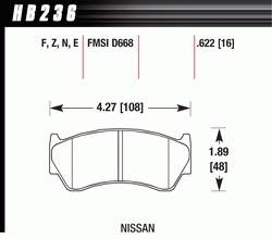 Hawk Performance - Disc Brake Pad - Hawk Performance HB236F.622 - Image 1