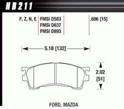 Hawk Performance - Disc Brake Pad - Hawk Performance HB211N.606 - Image 1