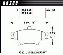 Hawk Performance - Disc Brake Pad - Hawk Performance HB205F.672 - Image 1