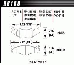 Hawk Performance - Disc Brake Pad - Hawk Performance HB189N.550 - Image 1