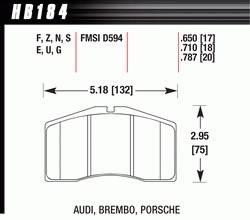 Hawk Performance - Disc Brake Pad - Hawk Performance HB184F.650 - Image 1