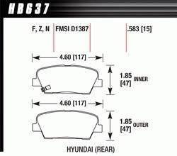 Hawk Performance - Disc Brake Pad - Hawk Performance HB637F.583 - Image 1