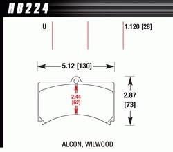 Hawk Performance - Disc Brake Pad - Hawk Performance HB224U1.120 - Image 1