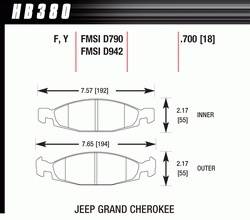 Hawk Performance - Disc Brake Pad - Hawk Performance HB380Y.700 - Image 1