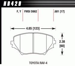 Hawk Performance - Disc Brake Pad - Hawk Performance HB429Y.681 - Image 1