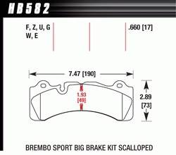 Hawk Performance - Disc Brake Pad - Hawk Performance HB582Z.660 - Image 1