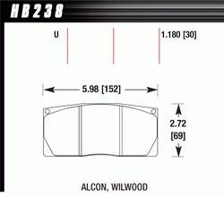 Hawk Performance - Disc Brake Pad - Hawk Performance HB238U1.180 - Image 1