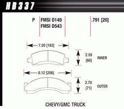 Hawk Performance - Disc Brake Pad - Hawk Performance HB337P.791 - Image 1