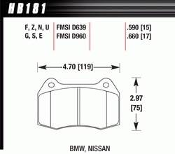 Hawk Performance - Disc Brake Pad - Hawk Performance HB181Z.660 - Image 1