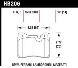 Hawk Performance - Disc Brake Pad - Hawk Performance HB206F.565 - Image 1